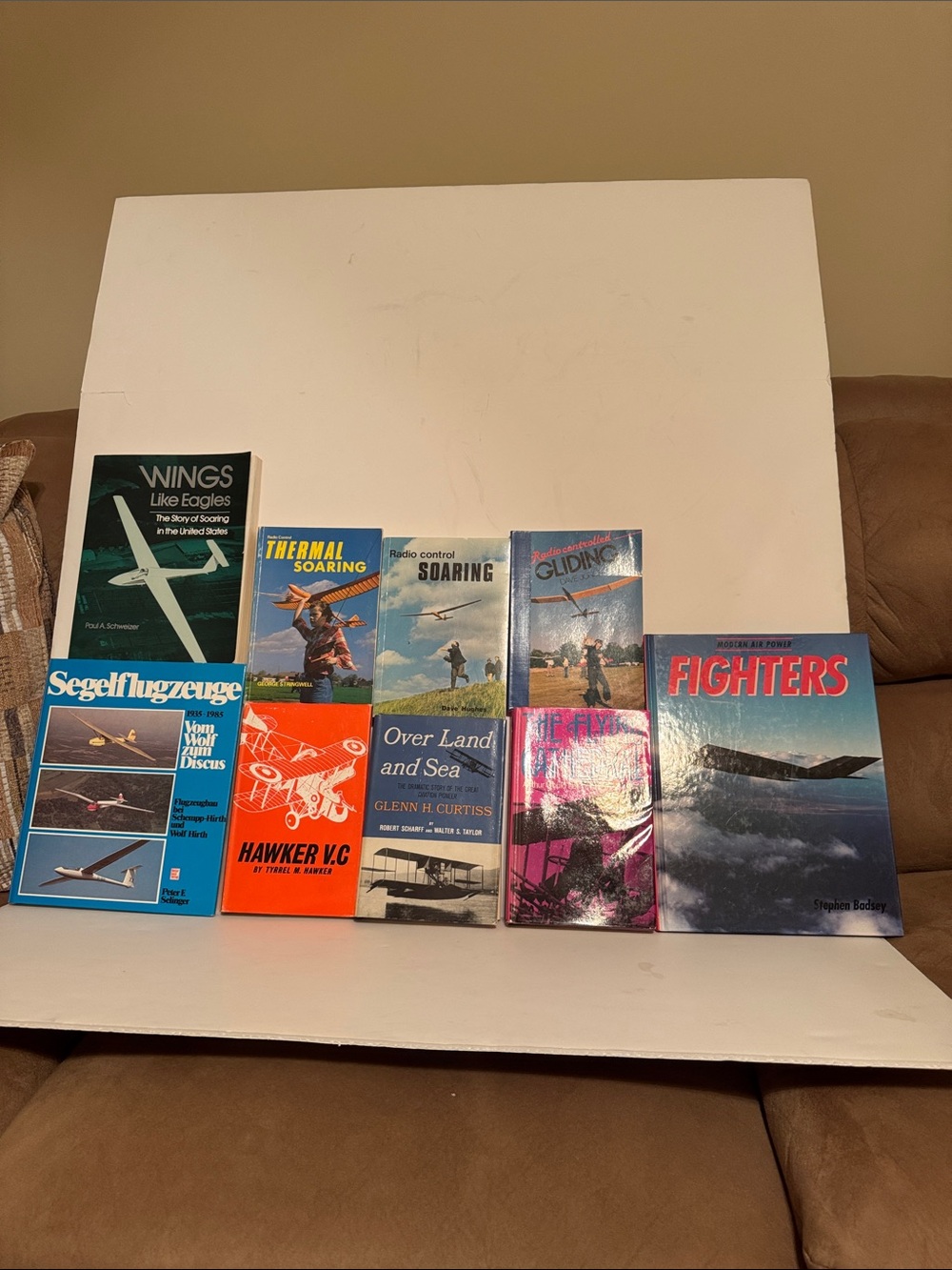 Aviation Book Lot - collection of nine aviation/gliding books